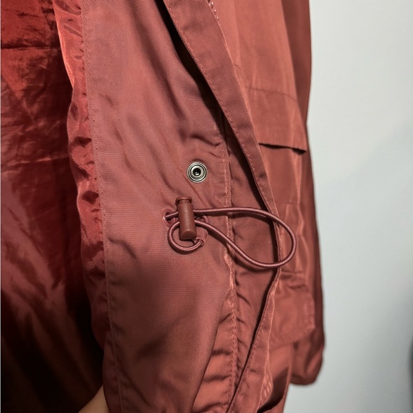 Ava & Viv Water Resistant Rain Coat in Burgundy Red 4X - Picture 3 of 3